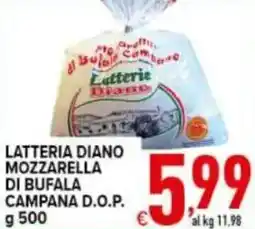 Iper Triscount Latteria diano mozzarella di bufala campana d.o.p. offerta