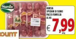 Iper Triscount Nursia spiedini di suino pacco famiglia offerta
