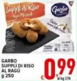 Iper Triscount Garbo suppli di riso al ragu offerta