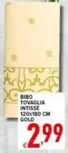 Iper Triscount Bibo tovaglia intisse 120x180 cm gold offerta