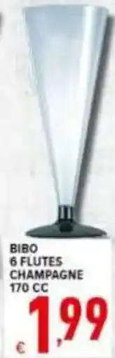 Iper Triscount Bibo 6 flutes champagne 170 cc offerta