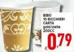 Iper Triscount Bibo 10 bicchieri carta offerta