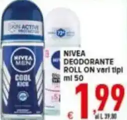 Iper Triscount Nivea deodorante roll on offerta