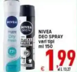 Iper Triscount Nivea deo spray offerta