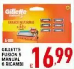Iper Triscount Gillette fusion 5 manual 6 ricambi offerta