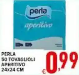 Iper Triscount Perla 50 tovaglioli aperitivo 24x24 cm offerta