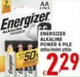 Iper Triscount Energizer alkaline power 4 pile offerta