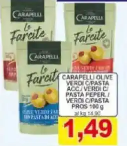Pewex Carapelli olive verdi c/pasta acc/verdi c/ pasta peper./ verdi c/pasta pros offerta