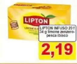 Pewex Lipton infuso 20 f limone zenzero- pesca ibisco offerta
