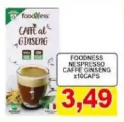 Pewex Foodness nespresso caffe ginseng 10caps offerta