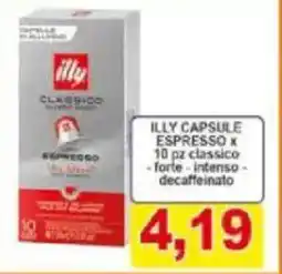 Pewex Illy capsule espresso x 10 pz offerta