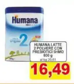 Pewex Humana latte 2 polvere con prebiotici shmo offerta