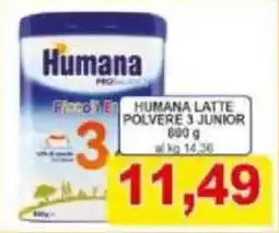Pewex Humana latte polvere 3 junior offerta
