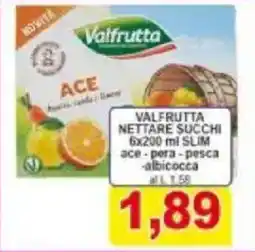 Pewex Valfrutta nettare succhi offerta