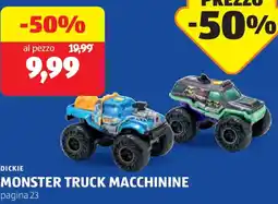 ALDI Dickie monster truck macchinine offerta