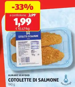 ALDI Almare seafood cotolette di salmone offerta