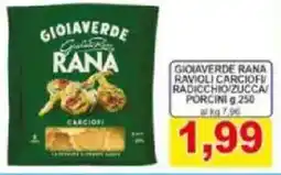 Pewex Gioiaverde rana ravioli carciofi radicchio/zucca porcini offerta