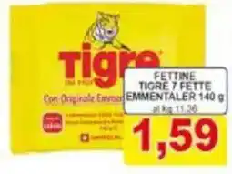 Pewex Fettine tigre 7 fette emmentaler offerta