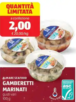 ALDI Almare seafood gamberetti marinati offerta
