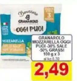 Pewex Granarolo mozzarella oggi puoi 30% sale 50% grassi offerta