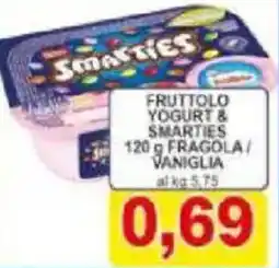 Pewex Fruttolo yogurt & smarties fragola/ vaniglia offerta