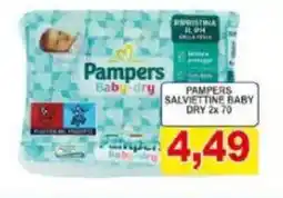 Pewex Pampers salviettine baby dry 2x 70 offerta
