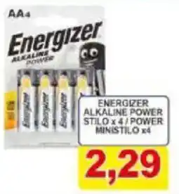 Pewex Energizer alkaline power stilo x 4/power ministilo x4 offerta