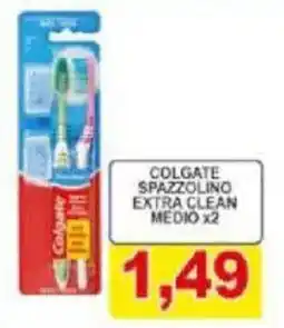 Pewex Colgate spazzolino extra clean medio x2 offerta