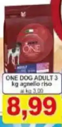 Pewex One dog adult agnello riso offerta
