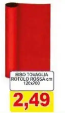 Pewex Bibo tovaglia rotolo rossa cm offerta