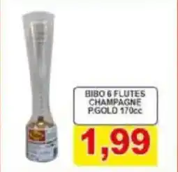 Pewex Bibo 6 flutes champagne pgold 170cc offerta