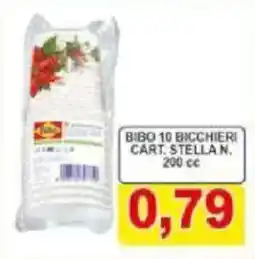 Pewex Bibo 10 bicchieri cart. stella n. 200 cc offerta