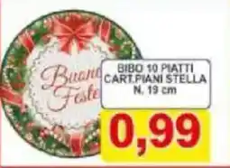 Pewex Bibo 10 piatti cart piani stella N. 19 cm offerta