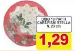 Pewex Bibo 10 piatti cart piani stella N. 23 cm offerta