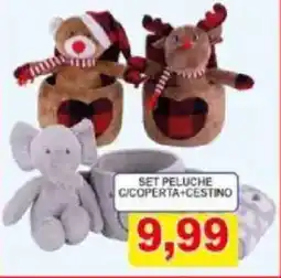Pewex Set peluche c/coperta cestino offerta