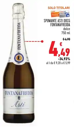 Conad Spumante asti DOCG FONTANAFREDDA offerta