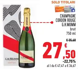 Conad Champagne cordon rouge G.H.MUMM offerta
