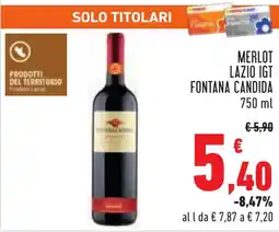Conad Merlot lazio IGT FONTANA CANDIDA offerta