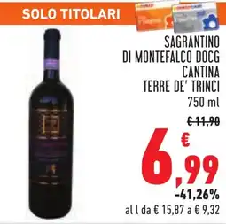 Conad Sagrantino di montefalco docg cantina TERRE DE' TRINCI offerta