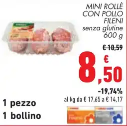Conad Mini rollè con pollo FILENI offerta