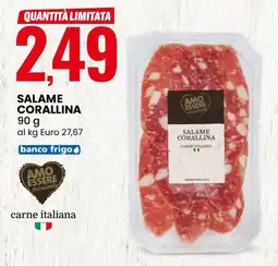 Eurospin Amo essere salame corallina offerta