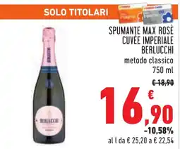 Conad Spumante max rosè cuvée imperiale BERLUCCHI offerta