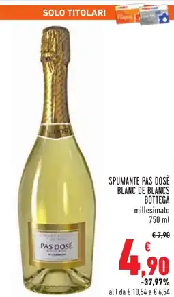 Conad Spumante pas dose blanc de blancs BOTTEGA offerta