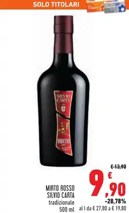 Conad Mirto rosso SILVIO CARTA offerta