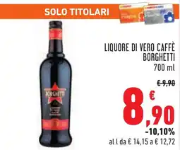 Conad Liquore di vero caffè BORGHETTI offerta