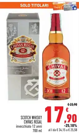 Conad Scotch whisky CHIVAS REGAL offerta