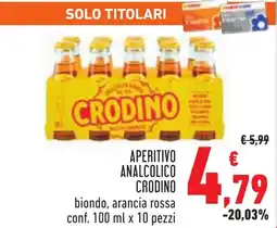 Conad Aperitivo analcolico CRODINO offerta