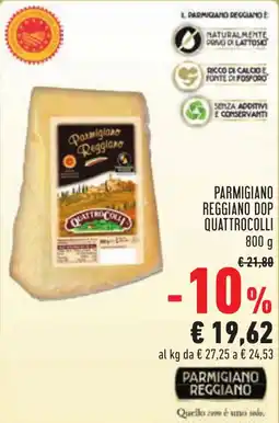 Conad Parmigiano reggiano dop QUATTROCOLLI offerta