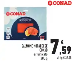 Conad Salmone norvegese CONAD affumicato offerta