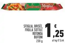 Conad Sfoglia, brisée, frolla sottile rotonda BUITONI offerta